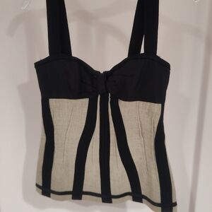 D&G Black and Cream Camisole Top